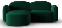 Nurgadiivan Micadoni Home Blair Velvet, 194 x 155 x 80 cm, tumeroheline, vasak