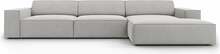 Nurgadiivan Micadoni Home Jodie, 284 x 166 x 70 cm, 4 kohta, helehall, parem