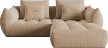 Mooduldiivan Micadoni Home Bloom Velvet, 232 x 216 x 95 cm, liivakarva pruun
