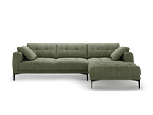 Nurgadiivan Micadoni Bemy, 295 x 174 x 86 cm, 3-kohaline, parem nurk, tume oliivroheline