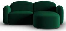 Nurgadiivan Micadoni Home Blair Velvet, 194 x 155 x 80 cm, tumeroheline, parem