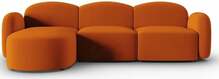 Nurgadiivan Micadoni Home Blair Velvet, 272 x 155 x 80 cm, oranž, vasak