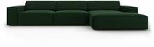 Nurgadiivan Micadoni Home Jodie, 284 x 166 x 70 cm, 4 kohta, tumeroheline, parem