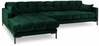 Nurgadiivan Micadoni Home Mamaia 5S-V, 293 x 185 x 75 cm, Bluvel 78, mustad jalad