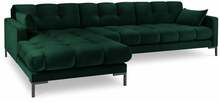 Nurgadiivan Micadoni Home Mamaia 5S-V, 293 x 185 x 75 cm, Bluvel 78, mustad jalad