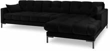Nurgadiivan Micadoni Home Mamaia Velvet, 293 x 185 x 75 cm, parem, must