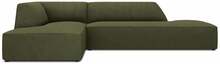 Nurgadiivan Micadoni Home Ruby Modular 4 Seats, 273 x 180 x 69 cm, tumeroheline/roheline, vasak