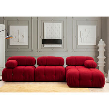 Nurgadiivan Hanah Home Bubble L1-O1-1R -PUF, 190 x 288 x 75 cm, punane