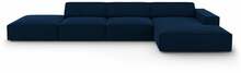 Nurgadiivan Micadoni Home Jodie 5 Seats, 341 x 166 x 70 cm, tumesinine, parem
