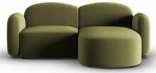 Nurgadiivan Micadoni Home Blair Velvet, 194 x 155 x 80 cm, heleroheline, parem