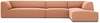 Nurgadiivan Micadoni Home Ruby 5 Seats, 366 x 180 x 69 cm, roosa, parem