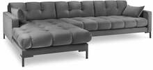 Nurgadiivan Micadoni Home Mamaia Velvet, 293 x 185 x 75 cm, helehall, vasak