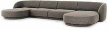 Panoraamdiivan Micadoni Home Miley Velvet Panoramic MICU140F1MILEY6, 334 x 115 x 74 cm, hall