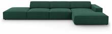 Nurgadiivan Micadoni Home Jodie 5 Seats, 341 x 166 x 70 cm, roheline, parem