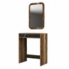 Tualettlaud Kalune Design Lizbon, 84,7 x 70 x 40 cm, must/pähkel, peegliga