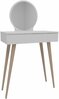 Tualettlaud Kalune Design Siena 550ARN2774, 72 x 35 x 129.2 cm, valge, peegliga