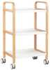 Kosmeetikute ratastel laud Activshop Beauty Wood, pruun/valge