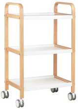 Kosmeetikute ratastel laud Activshop Beauty Wood, pruun/valge