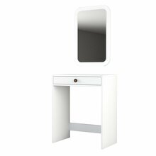 Tualettlaud Kalune Design Lizbon, 84.7 x 70 x 40 cm, peegliga, valge