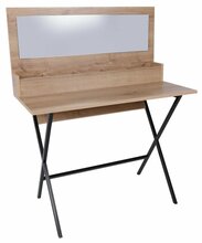 Tualettlaud Kalune Design Soona, 50 x 100 x 124 cm, tamm/must, peegliga