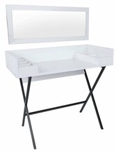 Tualettlaud Kalune Design Lima 811MDD5106, 50 x 100 x 89 cm, valge/must, peegliga