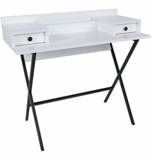 Tualettlaud Kalune Design Phuket, 50 x 100 x 89 cm, valge/must