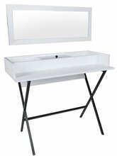 Tualettlaud Kalune Design Laos 811MDD5104, 50 x 100 x 89 cm, valge, peegliga