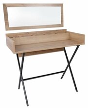 Tualettlaud Kalune Design Hive, 50 x 100 x 89 cm, tamm/must, peegliga