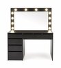 Kosmeetikalaud Halmar Hollywood XL, 120 x 55 x 140 cm, peegliga, must