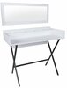 Tualettlaud Kalune Design Doha, 50 x 100 x 89 cm, peegliga, valge/must