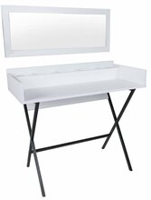 Tualettlaud Kalune Design Doha, 50 x 100 x 89 cm, peegliga, valge/must