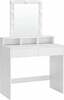 Tualettlaud Leobert RDT114W01, 80 x 40 x 145 cm, valge, peegliga