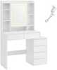 Tualettlaud Vasagle, 40 x 97,5 cm, modernne, LED valgustusega, pilvevalge