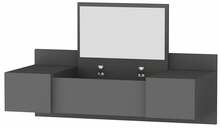 Tualettlaud Kalune Design Zakkum, 100 x 39.1 x 33 cm, antratsiit
