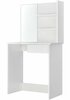 Tualettlaud Modern Home Dressing 10806156, 40 x 75 x 141 cm, peegliga, valge
