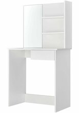 Tualettlaud Modern Home Dressing 10806156, 40 x 75 x 141 cm, peegliga, valge