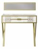 Tualettlaud Kalune Design Frida 788DEC4054, 90 x 32 x 80 cm, kuldne/valge, peegliga