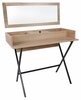 Tualettlaud Kalune Design Zurich 811MDD5103, 50 x 100 x 89 cm, must/pähkel, peegliga