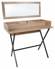 Tualettlaud Kalune Design Zurich 811MDD5103, 50 x 100 x 89 cm, must/pähkel, peegliga