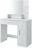 Tualettlaud ModernHome PWJJDT0012, 90 x 40 x 137.5 cm, peegliga, valge