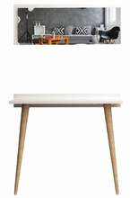 Konsoollaud Kalune Design Venezia, 80 x 32 x 84 cm, valge