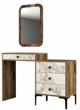 Tualettlaud Kalune Design Lizbon 545, 40 x 124 x 84.7 cm, valge/pähkel/beež