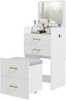 Kosmeetikalaud Homcom 3-in-1, valge