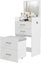 Kosmeetikalaud Homcom 3-in-1, valge