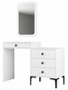 Tualettlaud Kalune Design Lizbon 549, 40 x 124 x 84.7 cm, valge, peegliga