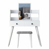 Tualettlaud Kalune Design 2235, 40 x 97.8 x 111.8 cm, valge, peegliga, 3 tk