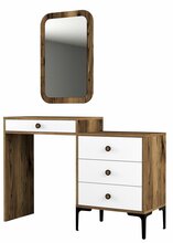 Tualettlaud Kalune Design Lizbon 544, valge/pähklipuu, 40 x 124 x 84.7 cm