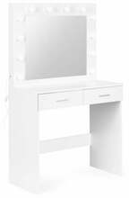 Tualettlaud Modern Home CHDT03, 80 x 40 x 140 cm, peegliga, valge
