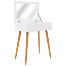 Kosmeetikalaud Soduinamams, 60 x 40 x 75 cm, peegliga, MDF, valge