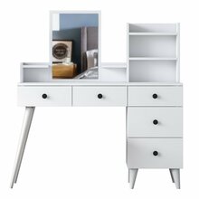 Tualettlaud Kalune Design Bj101 - 2293, 122.2 x 40 x 93.8 cm, valge, peegliga